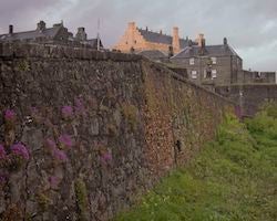 A castle surrounded by a wall